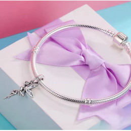 Charm bijou argent fée clochette strass