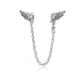Charm pour bracelet double chaine aile d'ange bloqueur
