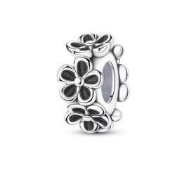 Charm pour bracelet séparateur fleur noire