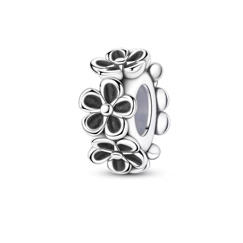 Charm pour bracelet séparateur fleur noire