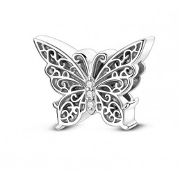 Charm pour bracelet papillon argent ajouré