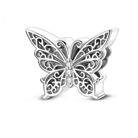 Charm pour bracelet papillon argent ajouré