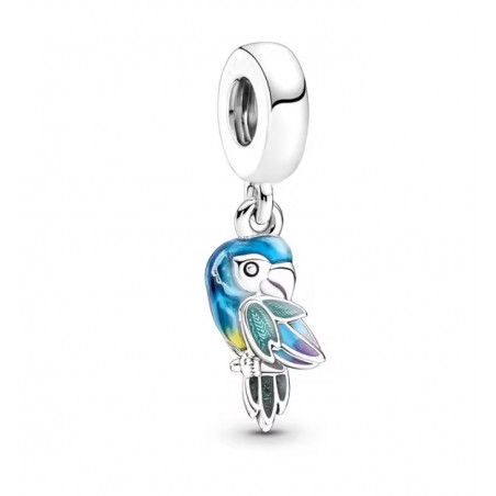 Charm pour bracelet perroquet oiseau sur branche