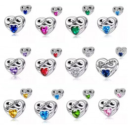 Charm cadeau coeur mois de naissance anniversaire