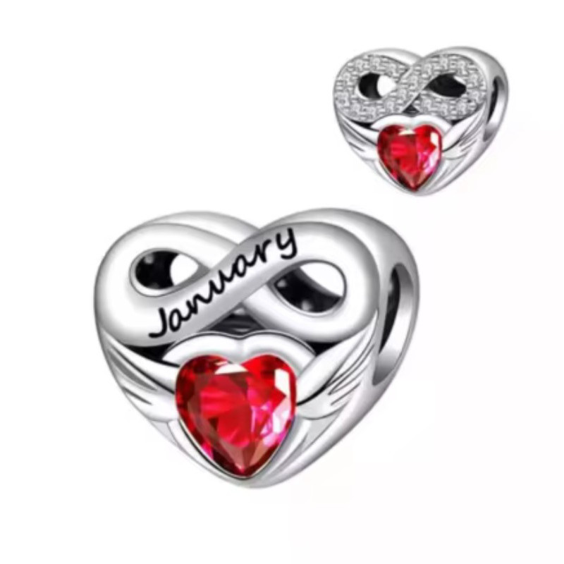 Charm cadeau coeur mois de naissance anniversaire