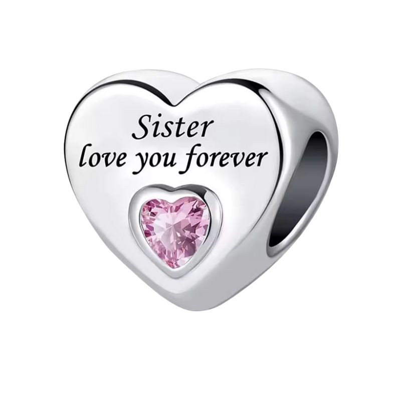 Charm pour bracelet cadeau soeur je t'aime pour toujours