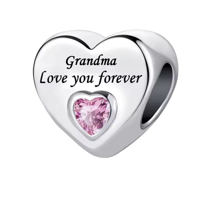 Charm pour bracelet cadeau fête grand mère je t'aime