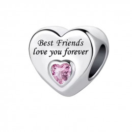 Charm pour bracelet cadeau meilleur amie je t'aime