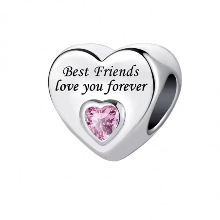 Charm pour bracelet cadeau meilleur amie je t'aime