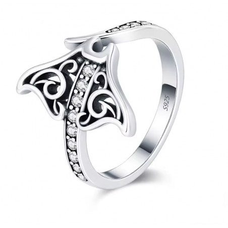 Bague réglable raie manta