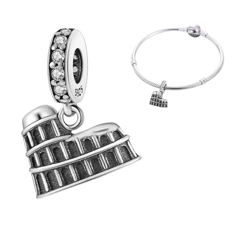 Charm pour bracelet colisé Italie Rome pendentif