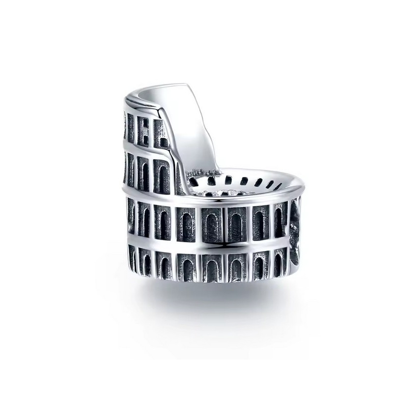 Charm pour bracelet argent Italie Colisé Rome