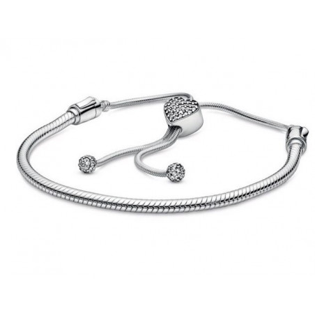 bracelet pour charm coeur strass ajustable