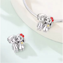 Charm pour bracelet cadeau fille garçon fleur
