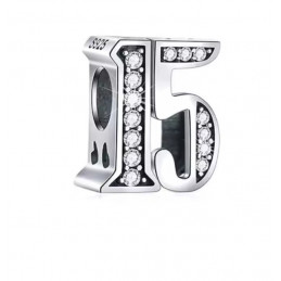 Charm pour bracelet age anniversaire 15 ans