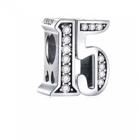 Charm pour bracelet age anniversaire 15 ans