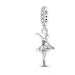 Charm pour bracelet danseuse étoile ballerine argent
