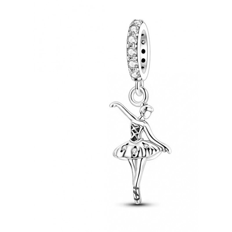 Charm pour bracelet danseuse étoile ballerine argent