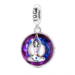Charm pour bracelet position yoga détente