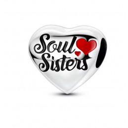 Charm pour bracelet cadeau ame soeur meilleures amies