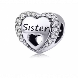 Porte clés avec charm cadeau coeur soeur sister amies