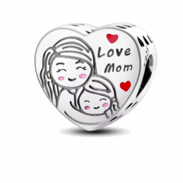 Porte clés avec charm cadeau maman je t'aime calin