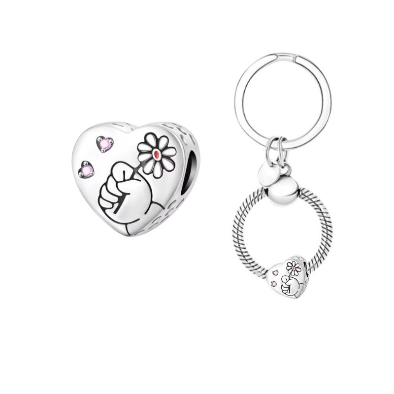 Porte clés avec charm cadeau maman naissance bébé