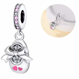 Porte clés avec charm cadeau maman naissance chausson bébé