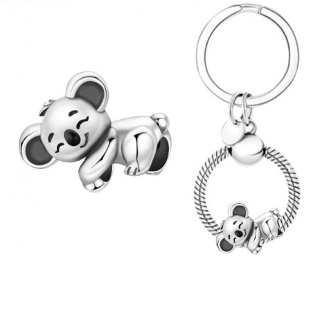 Porte clés avec bijou charm koala endormi
