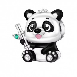 Porte clés avec bijou charm bébé panda