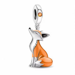 Porte clés avec bijou charm renard roux petit prince