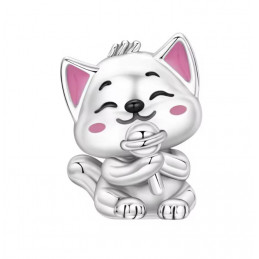 Charm pour bracelet chat avec micro karaoké