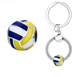 Porte clés avec charm cadeau ballon de volley