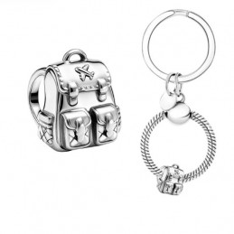 Porte clés avec bijou charm sac de voyage style cabaia