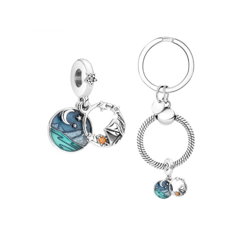 Porte clés avec bijou charm dormir a la belle étoile