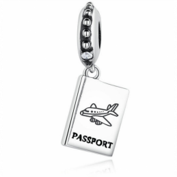 Porte clés avec bijou charm passport vacance voyage