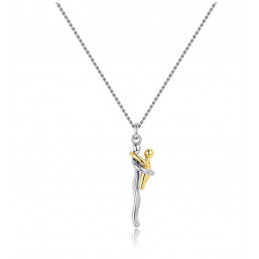 Collier argent or maman enfant dans les bras famille