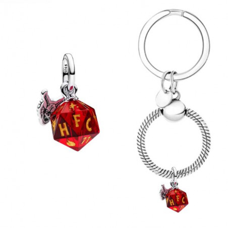 Porte clés avec charm cube hellfire club HFC dés stranger things
