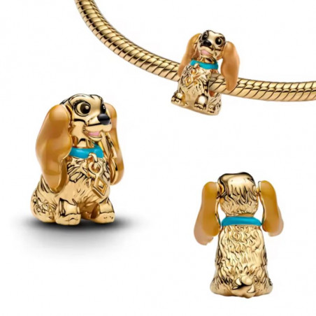 Charm Belle or de la Belle et le Clochard pour bracelet