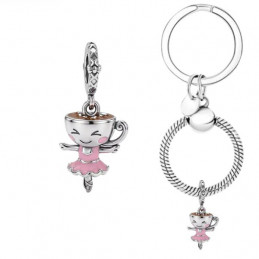 Porte clés avec charm ballerina cappuccina