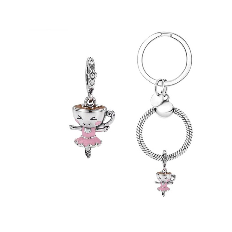 Porte clés avec charm ballerina cappuccina