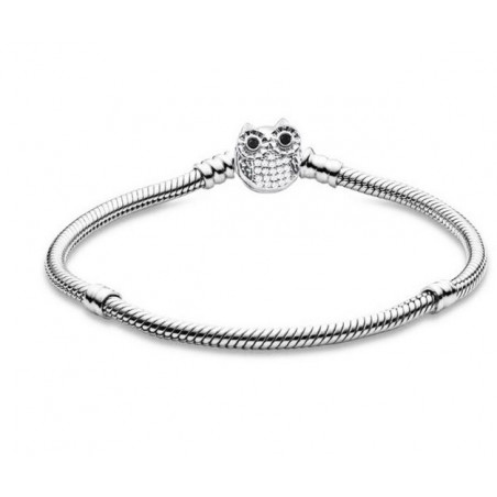 bracelet pour charm argent chouette hibou