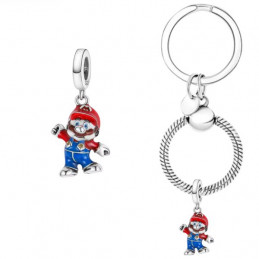 Porte clé avec  charm super mario