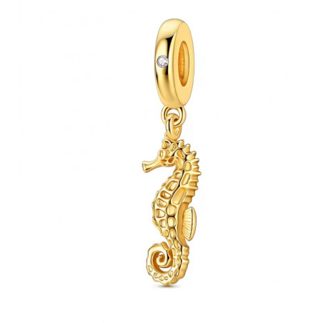 Charm bijou pour bracelet hippocampe or