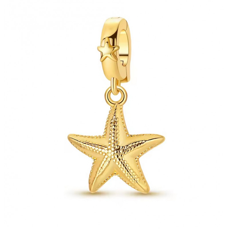 Charm bijou pour bracelet étoile de mer or
