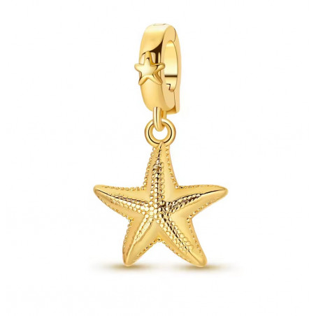 Charm bijou pour bracelet étoile de mer or