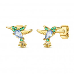 boucles d'oreilles colibri or discrète