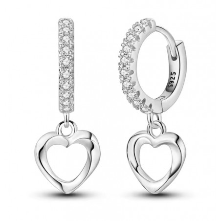 boucles d'oreilles coeur argent discrète