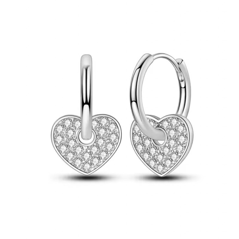 boucles d'oreilles petit coeur argent