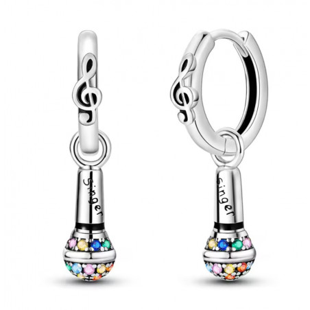 boucles d'oreilles cadeau karaoké micro chanteuse